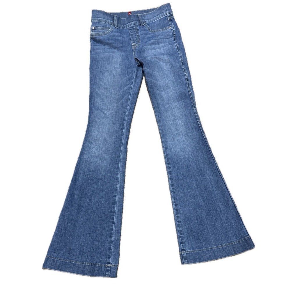 👖🍑 SPANX Vintage Indigo Flare Jeans | XS Pull-On Stretch‎ Sculpting Denim